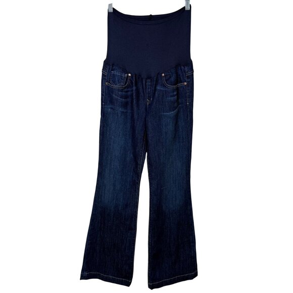 Gap 1969 Maternity Jeans NEW Long and Lean Bootcut Dark Wash 29/8R - Picture 2 of 11